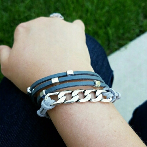 Boutique Jewelry - NWOT Boutique Faux Leather Wrap Bracelet